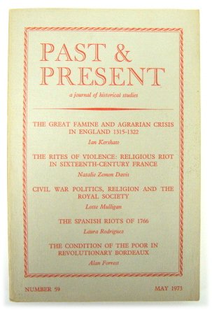 Past & Present: A Journal of Historical Studies - Number 59, May 1973