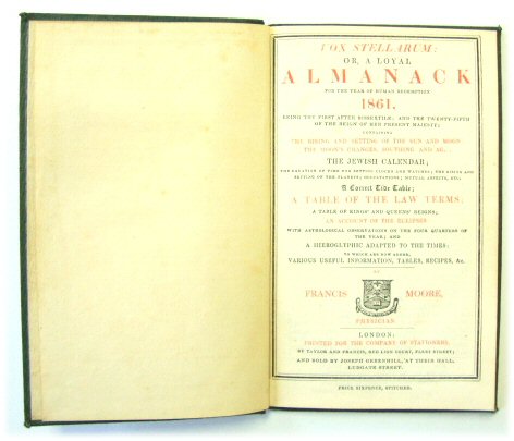 Vox Stellarum, or, A Loyal Almanack for the Year of Human Redemption 1861