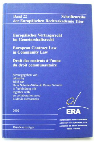 European Contract Law In Community Law
