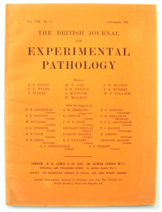 The British Journal of Experimental Pathology, Volume VIII, No.6