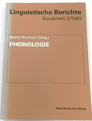 Phonologie: Linguistishe Berichte, Sonderheft 2