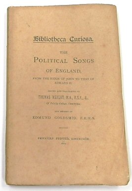 The Political Songs of England from the Reign of John to that of Edward II