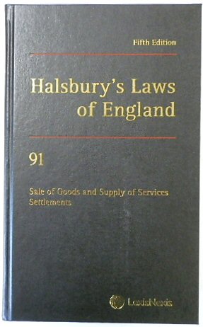 Halsbury's Laws of England: Volume 91, Sale of Goods and Supply of Services, Settlements, 2019 Fifth Edition