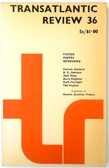 Transatlantic Review 36: A Selection of Recent Scottish Poetry