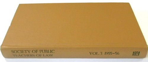 The Journal of the Society of Public Teachers of Law: Vol III. 1955-1956