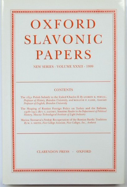 Oxford Slavonic Papers: New Series: Volume XXXII 1999