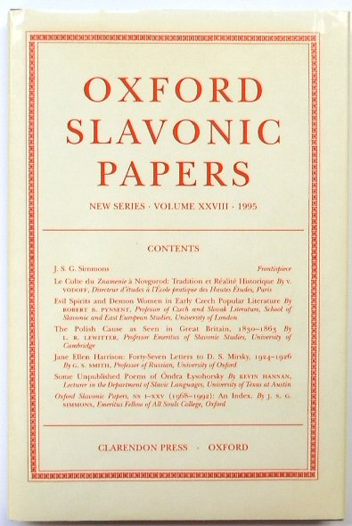 Oxford Slavonic Papers: New Series: Volume XXVIII: 1995