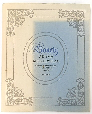 Adam Mickiewicz: Sonety