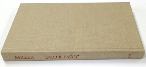Greek Lyric: An Anthology in Translation