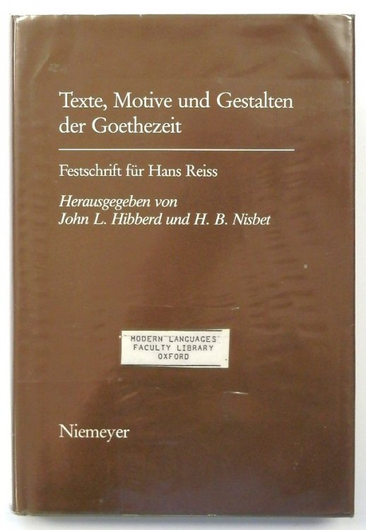 Texte, Motive Und Gestalten Der Goethezeit