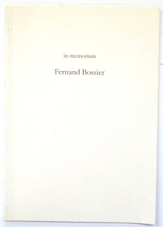 In Memorium Fernand Bossier