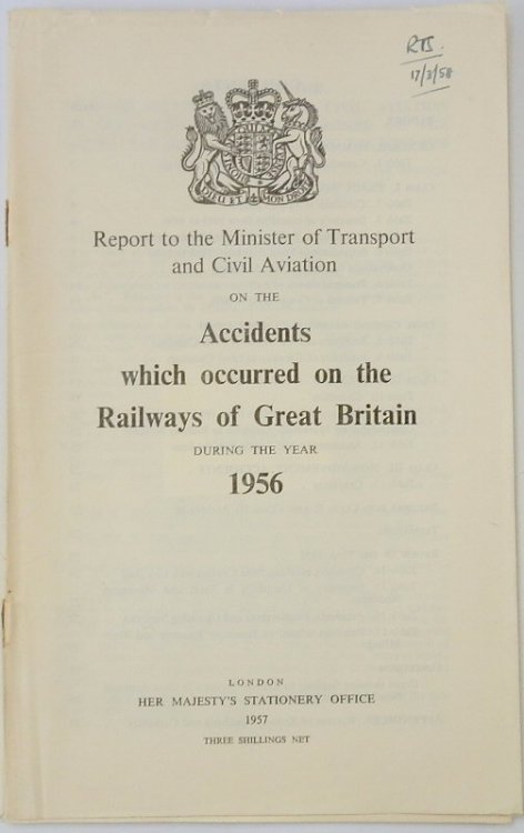 Accidents Which Occured on the Railways of Great Britain During the Year 1956