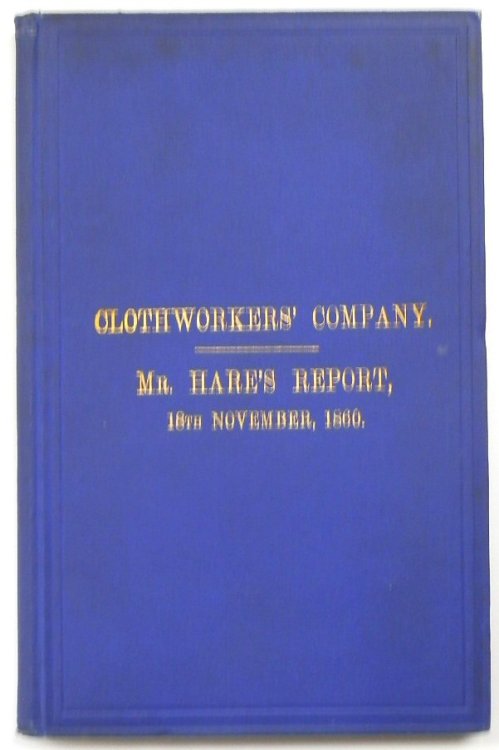 Mr Hare's Report: 18th November 1860