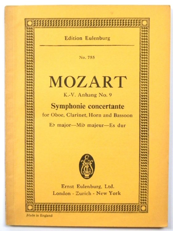 Symphonie Concertante for Oboe, Clarinet, Horn and Bassoon