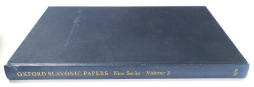 Oxford Slavonic Papers: Volume 3, 1970