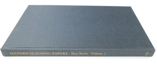 Oxford Slavonic Papers: Volume 7, 1974
