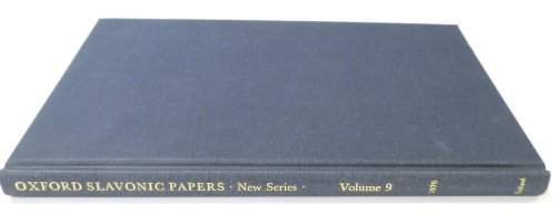 Oxford Slavonic Papers: Volume 9, 1976