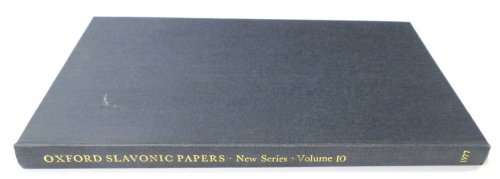 Oxford Slavonic Papers: Volume 10, 1977