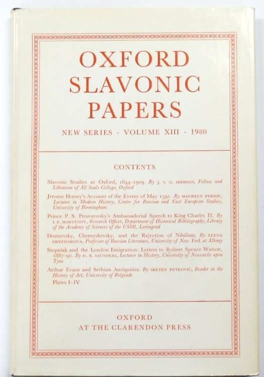 Oxford Slavonic Papers: Volume 13, 1980