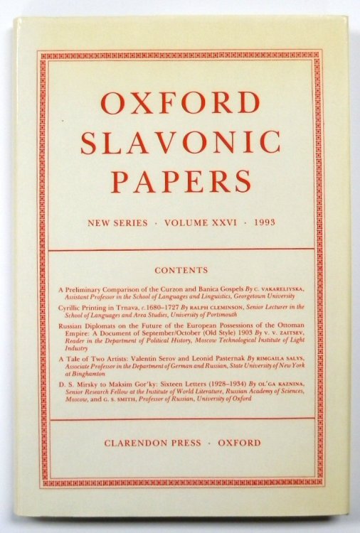 Oxford Slavonic Papers: Volume 26, 1993