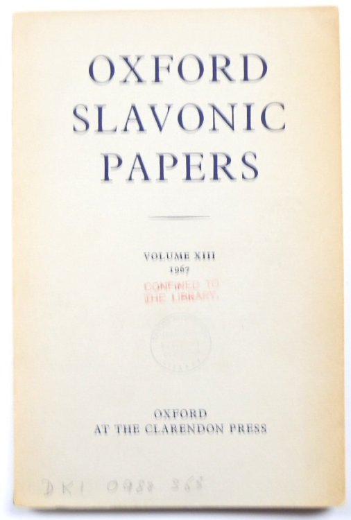 Oxford Slavonic Papers: Volume XIII, 1967
