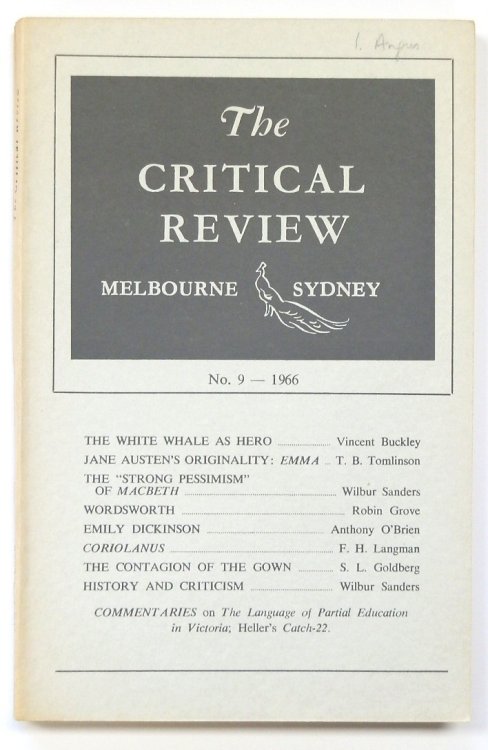 The Critical Review, Melbourne, Sydney No. 9 - 1966