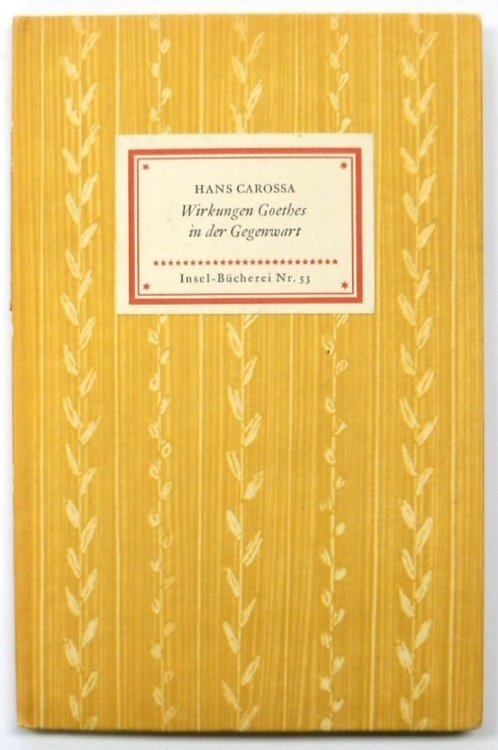 Wirkungen Goethes in Der Gegernwart