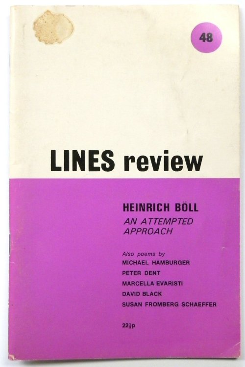 Lines Review No. 48: Including Heinrich Boll, An Attempted Approach
