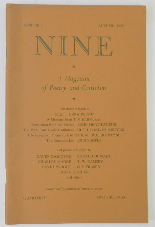 Nine: A Magazine of Poetry and Criticism, Number 1, Autumn 1949