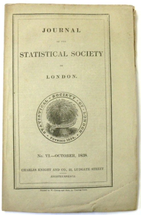 Journal of the Statistical Society of London: No.VI. October 1838
