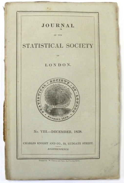 Journal of the Statistical Society of London: No.VIII. December 1838