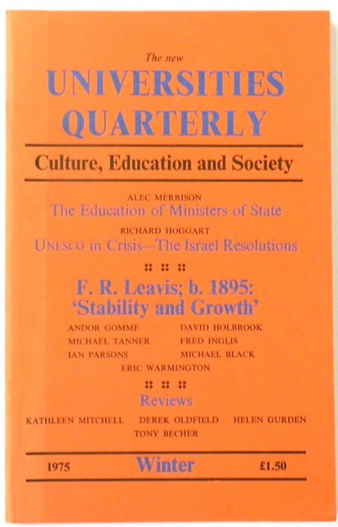 The New Universities Quarterly: Culture, Education and Society