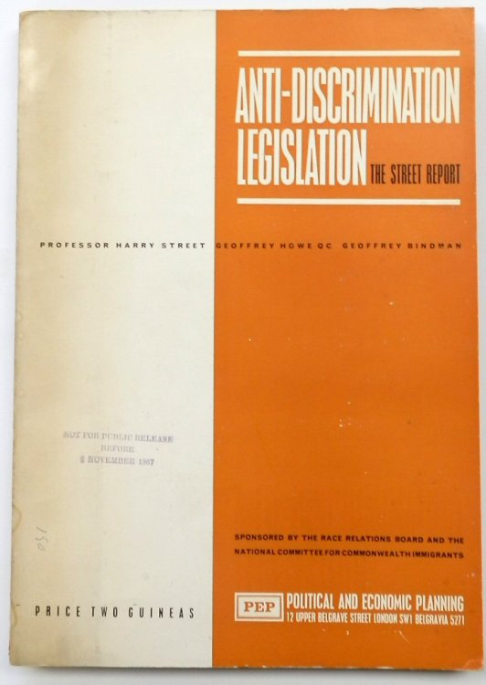 Anti-Discrimination Legislation: The Street Report