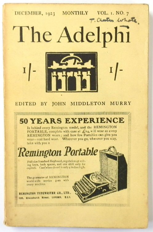 The Adelphi: December 1923: Vol.I. No. 7