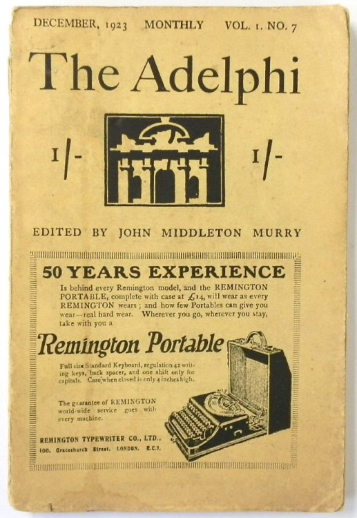 The Adelphi: December 1923: Vol. I. No. 7