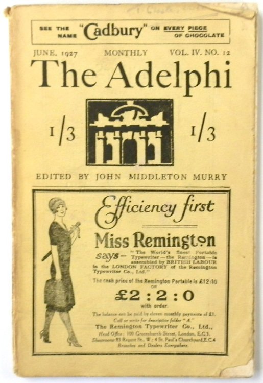 The Adelphi: June 1927: Vol. IV. No.12