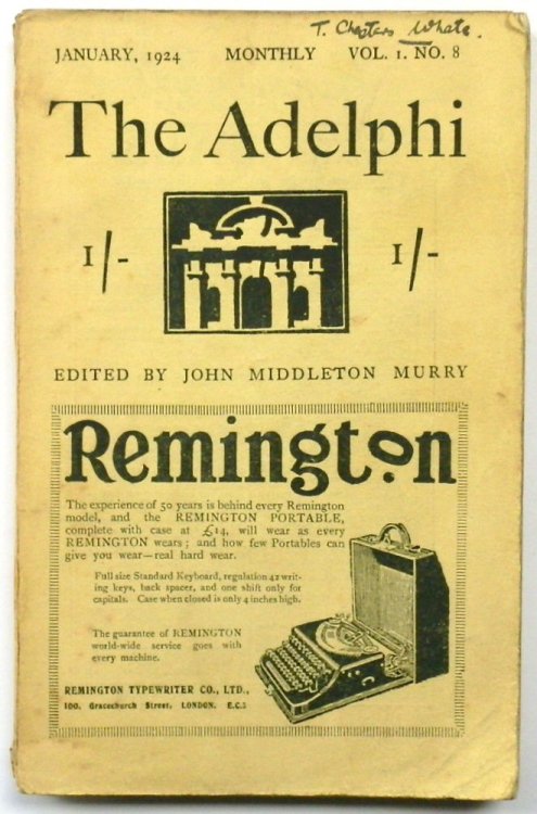 The Adelphi: January 1924: Vol. I. No. 8