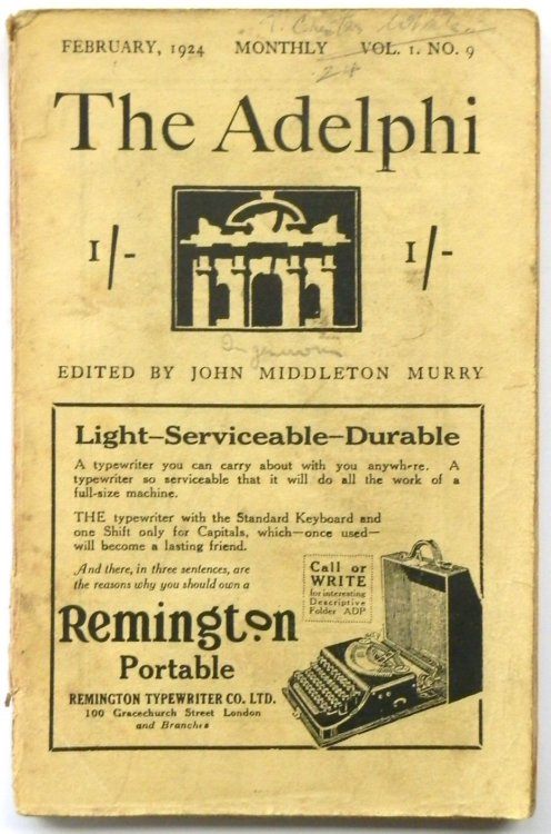 The Adelphi: February 1924: Vol. I. No.92