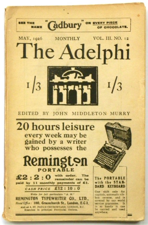 The Adelphi: May 1926: Vol. III. No.12