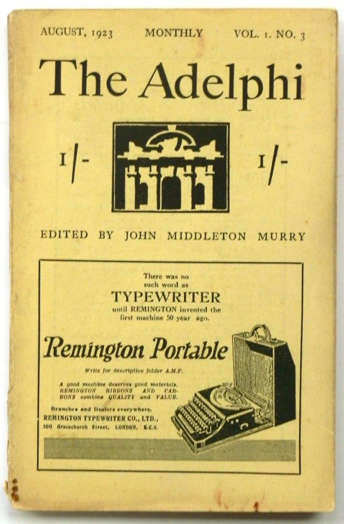The Adelphi: August 1923: Vol. I. No.3