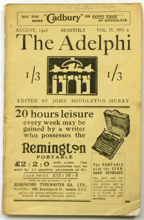 The Adelphi: August 1926: Vol. IV. No.2
