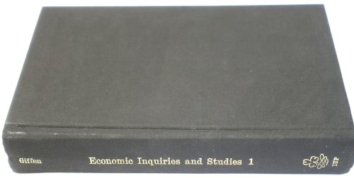 Economic Inquiries and Studies, Volume 1