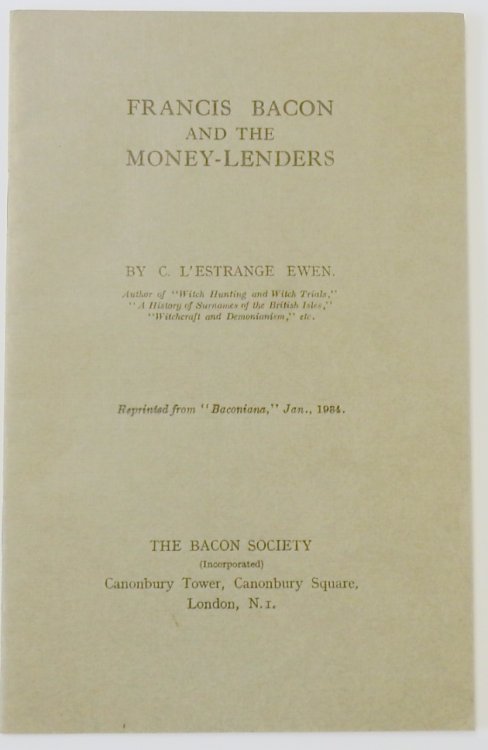 Francis Bacon and the Money-Lenders