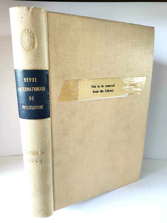Revue Internationale De Philosophie, Tome VIII: 1954