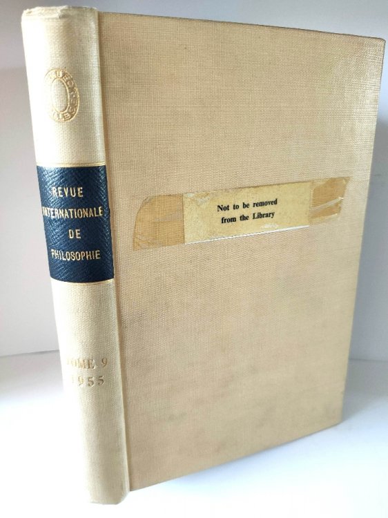 Revue Internationale De Philosophie, Tome IX: 1955