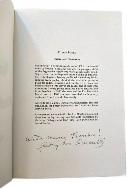 Snow and Summers (Poems 1940-1989)