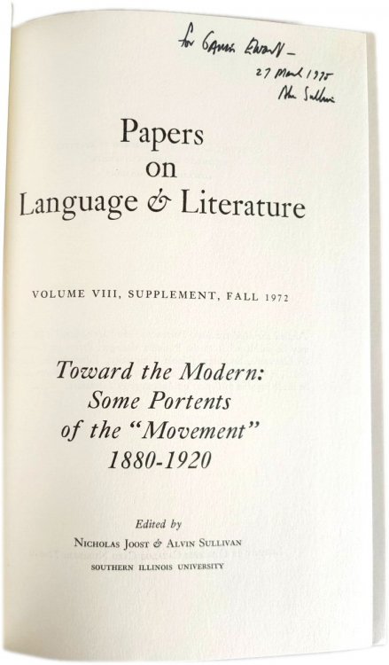 Toward the Modern: Some Portents of the 