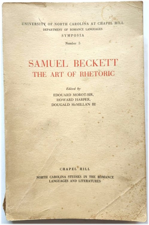 Samuel Beckett: The Art of Rhetoric