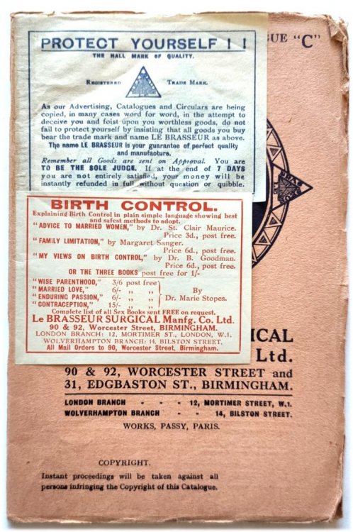 Le Brasseur's Revised List of Medical Goods 1930: Catalogue 