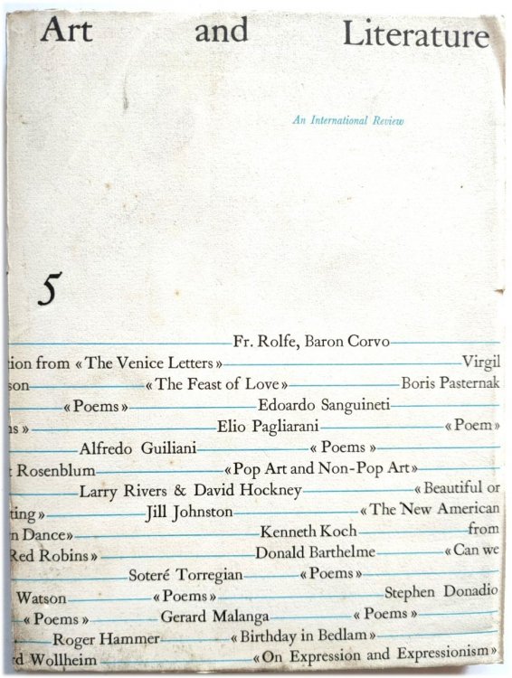 Art and Literature, An International Review, No. 5